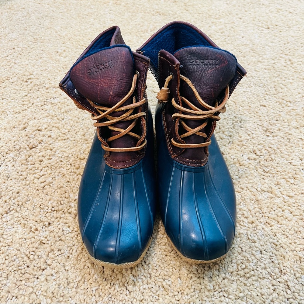 Sperry Duck Boots - Brown / Navy Blue